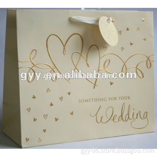 Wedding gift paper bag with Heart